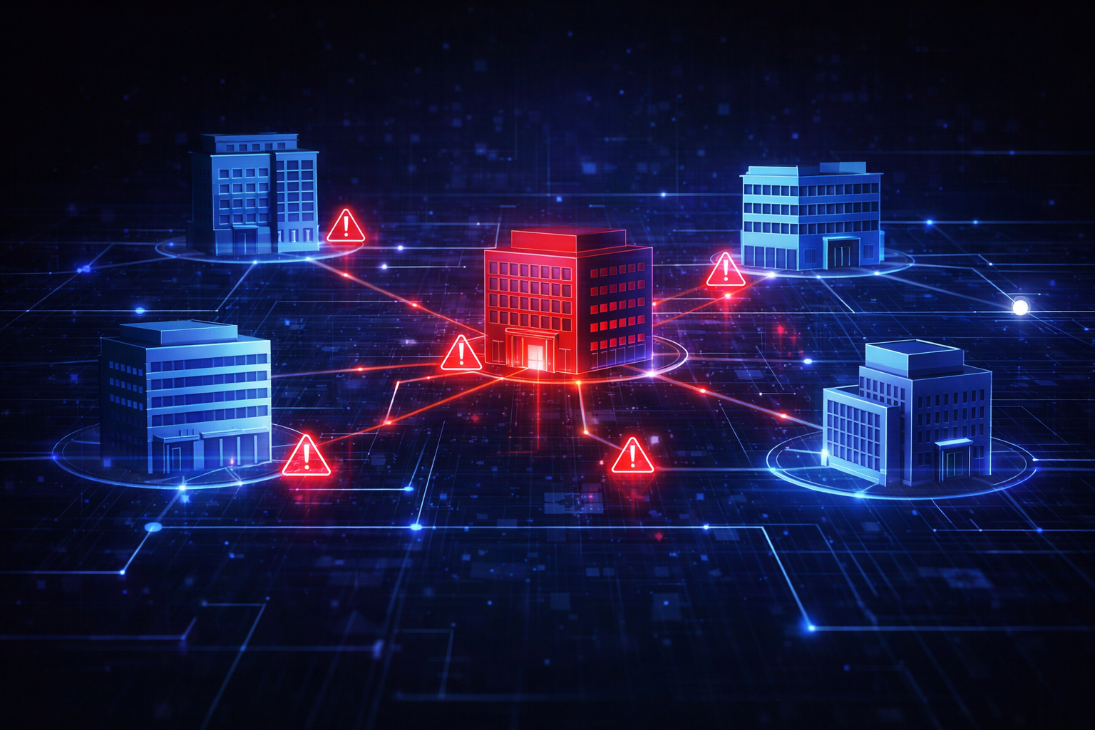 A 3D safe is cracked open with a glowing red beam, spilling digital files onto a dark blue circuit board, representing a major corporate data breach and unauthorized access.